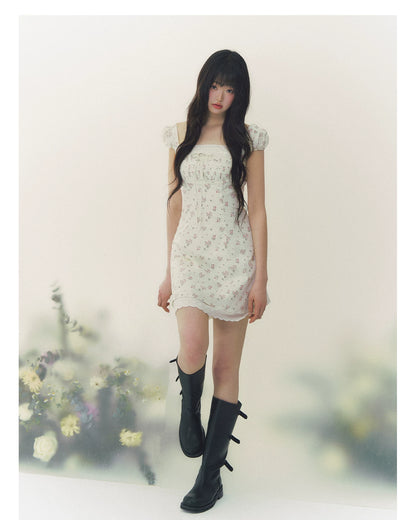 Summer Tale Floral Polka Dot A-Line Dress