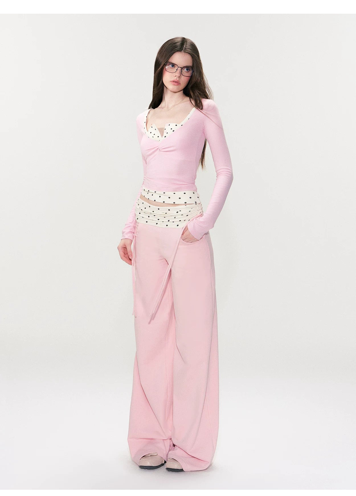 Faux Two-Piece Slim Long-Sleeve T-Shirt