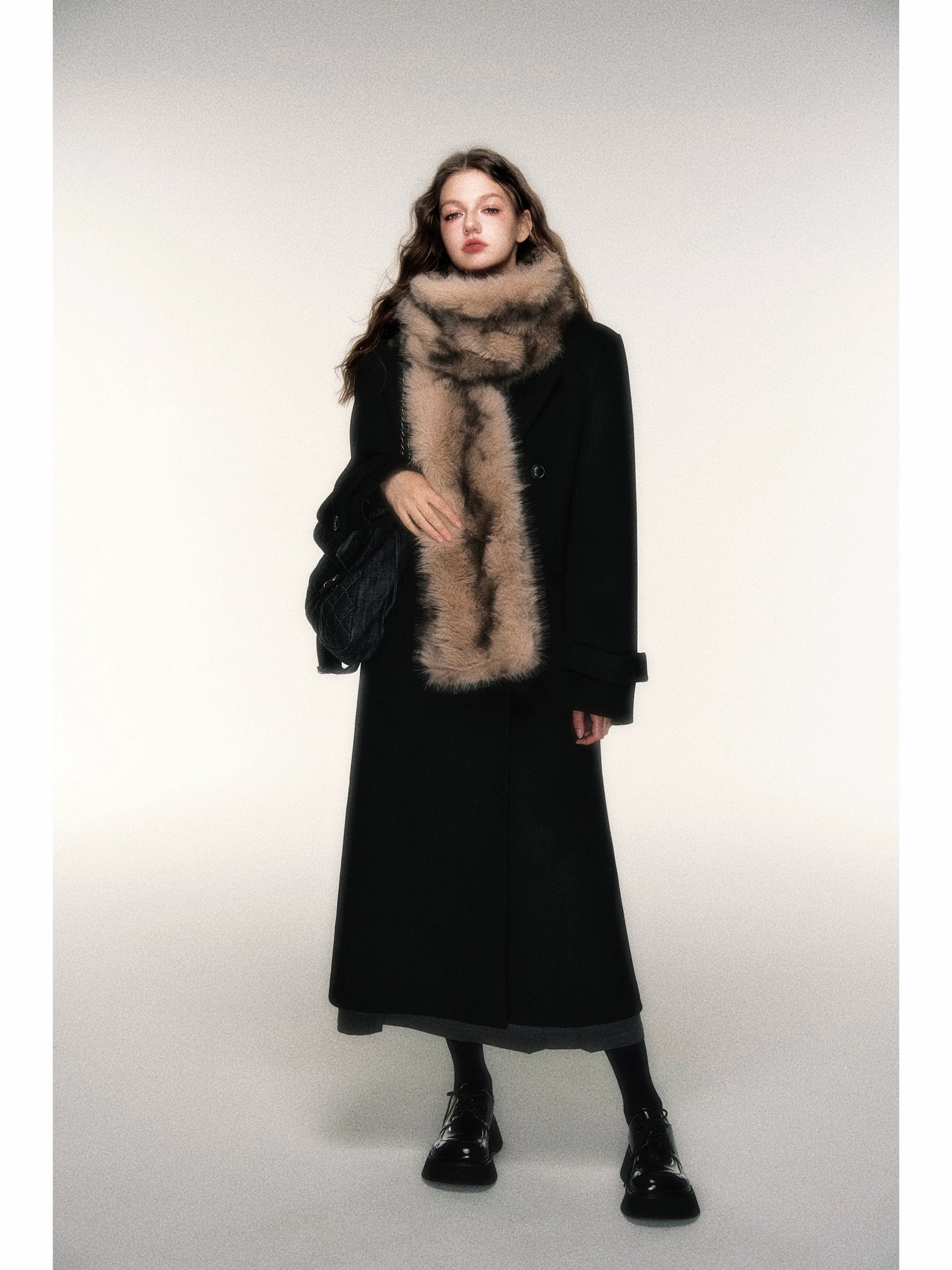 Vintage Cozy Faux Fur Winter Scarf