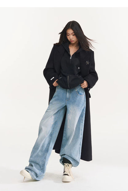 Classic Wide-Leg Denim Pants