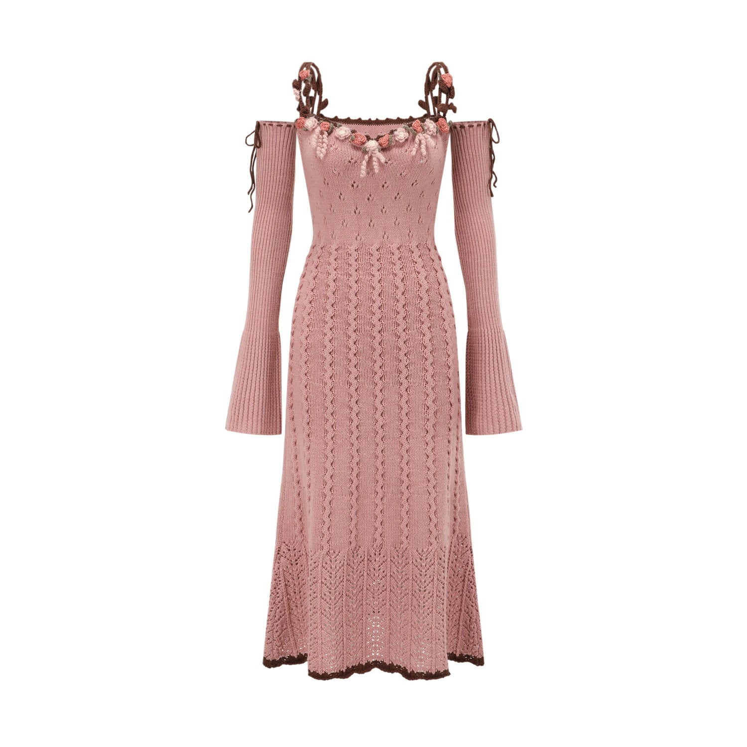 Floral Juliet Vintage Knit Dress &amp; Cardigan Set