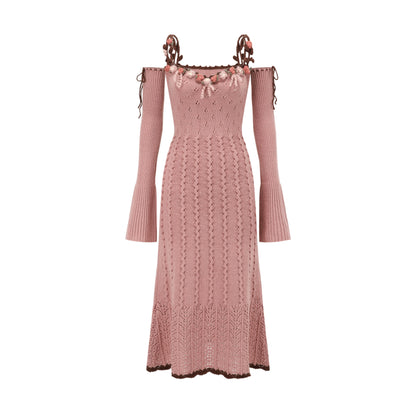 Floral Juliet Vintage Knit Dress &amp; Cardigan Set