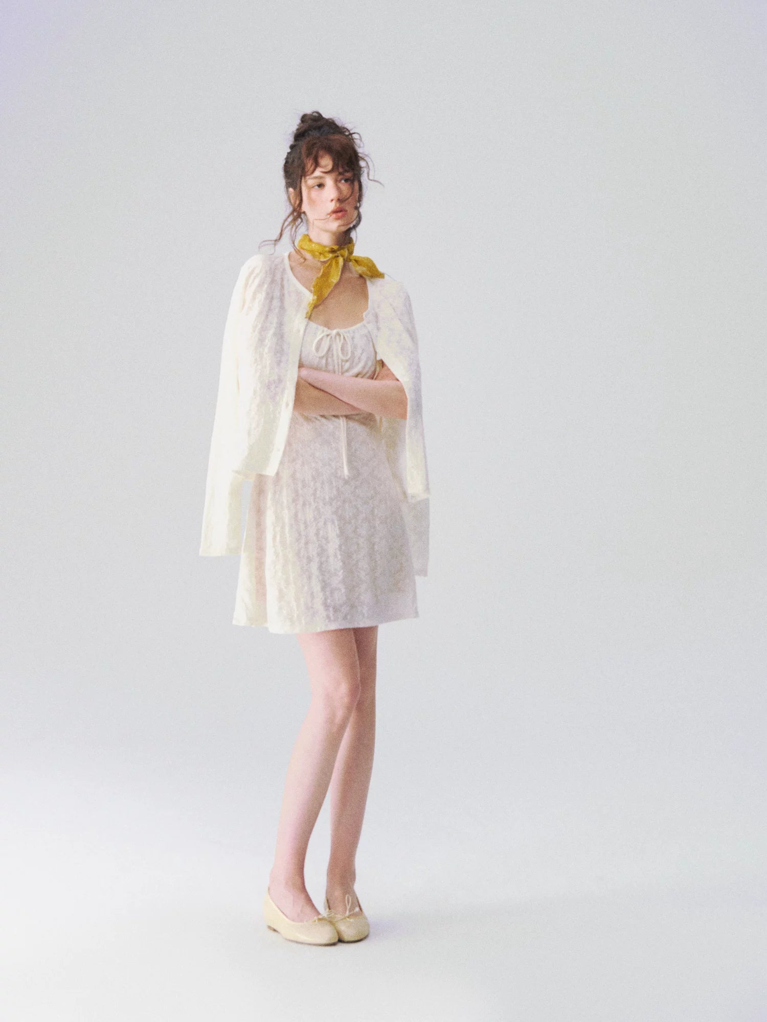 Jacquard Texture Slip Dress