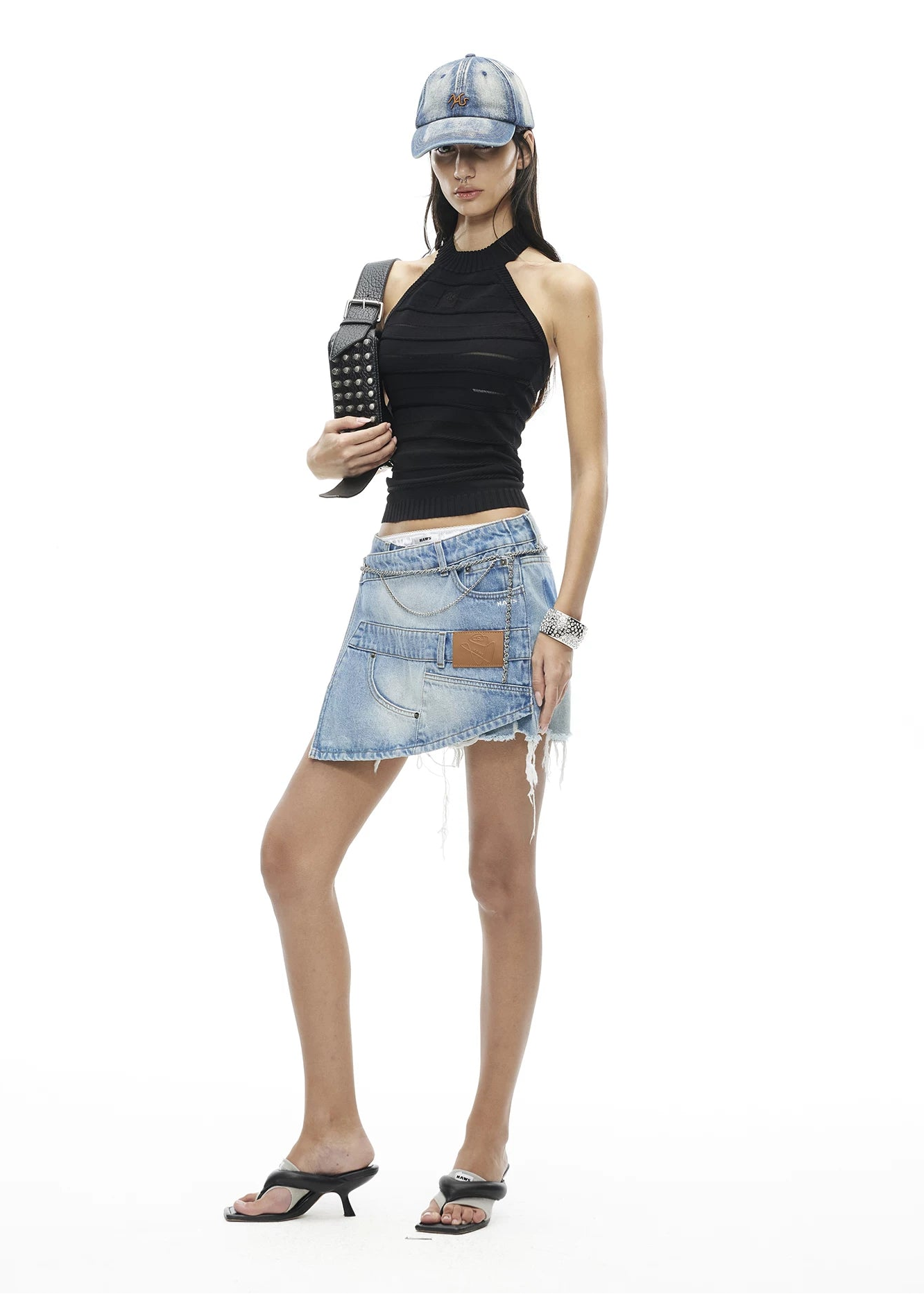 Halter Neck Cable Knit Camisole Top