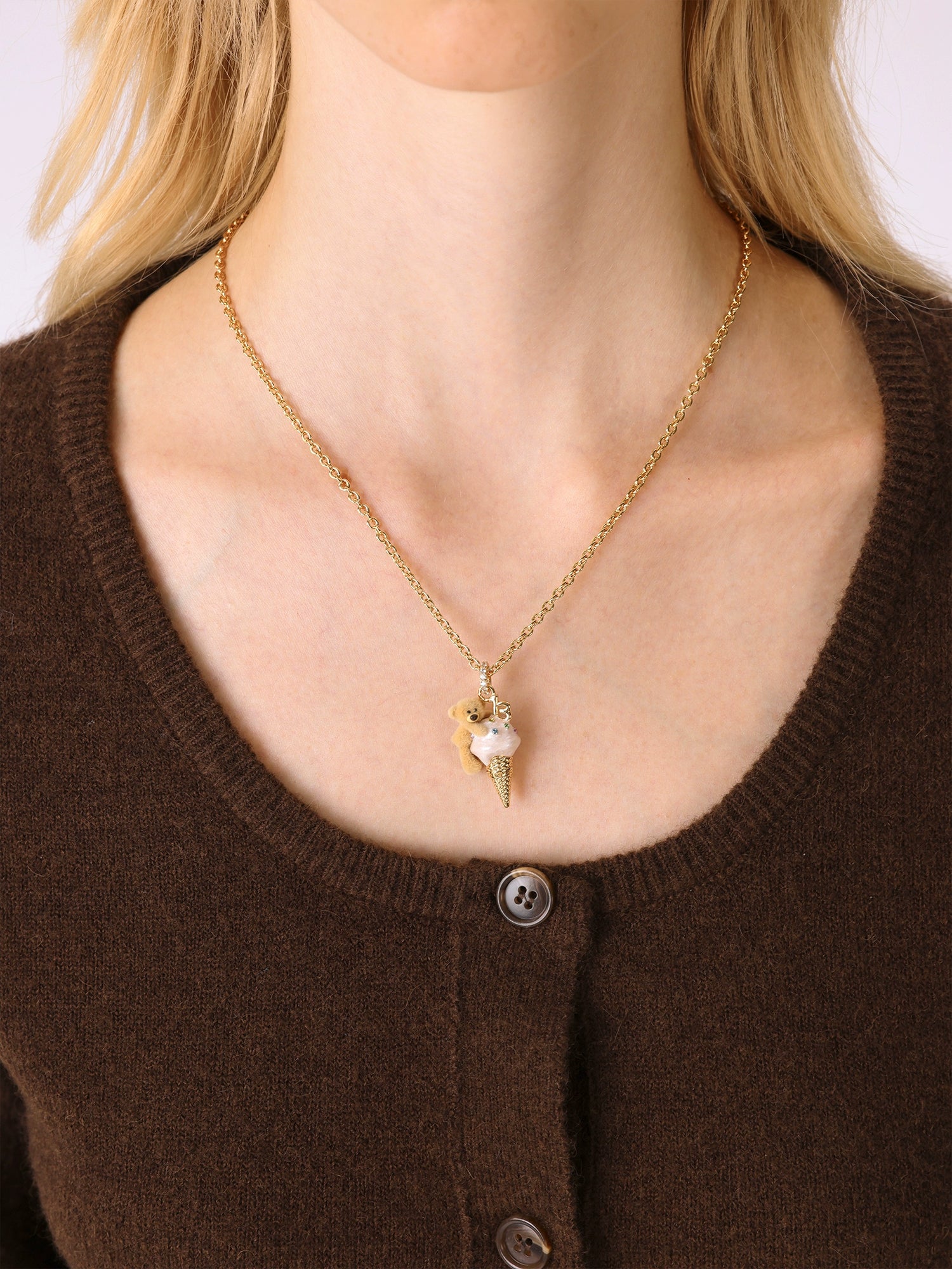 Ice-Cream Teddy Necklace