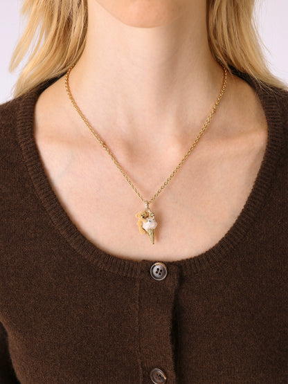 Ice-Cream Teddy Necklace