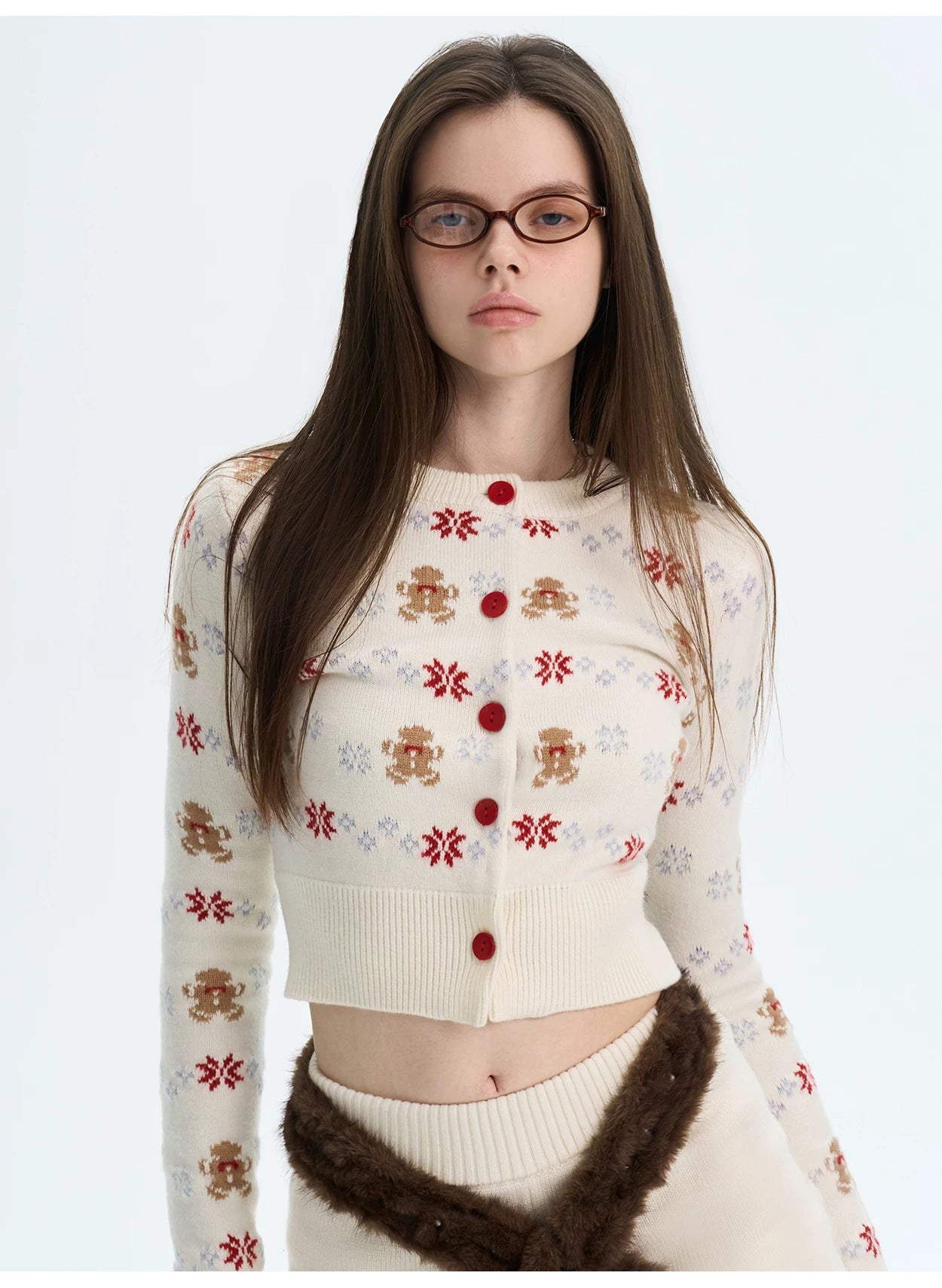 Cashmere-Blend Knit Cardigan Set