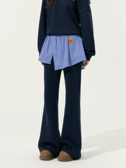 Detachable Spliced Collar Sweatshirt