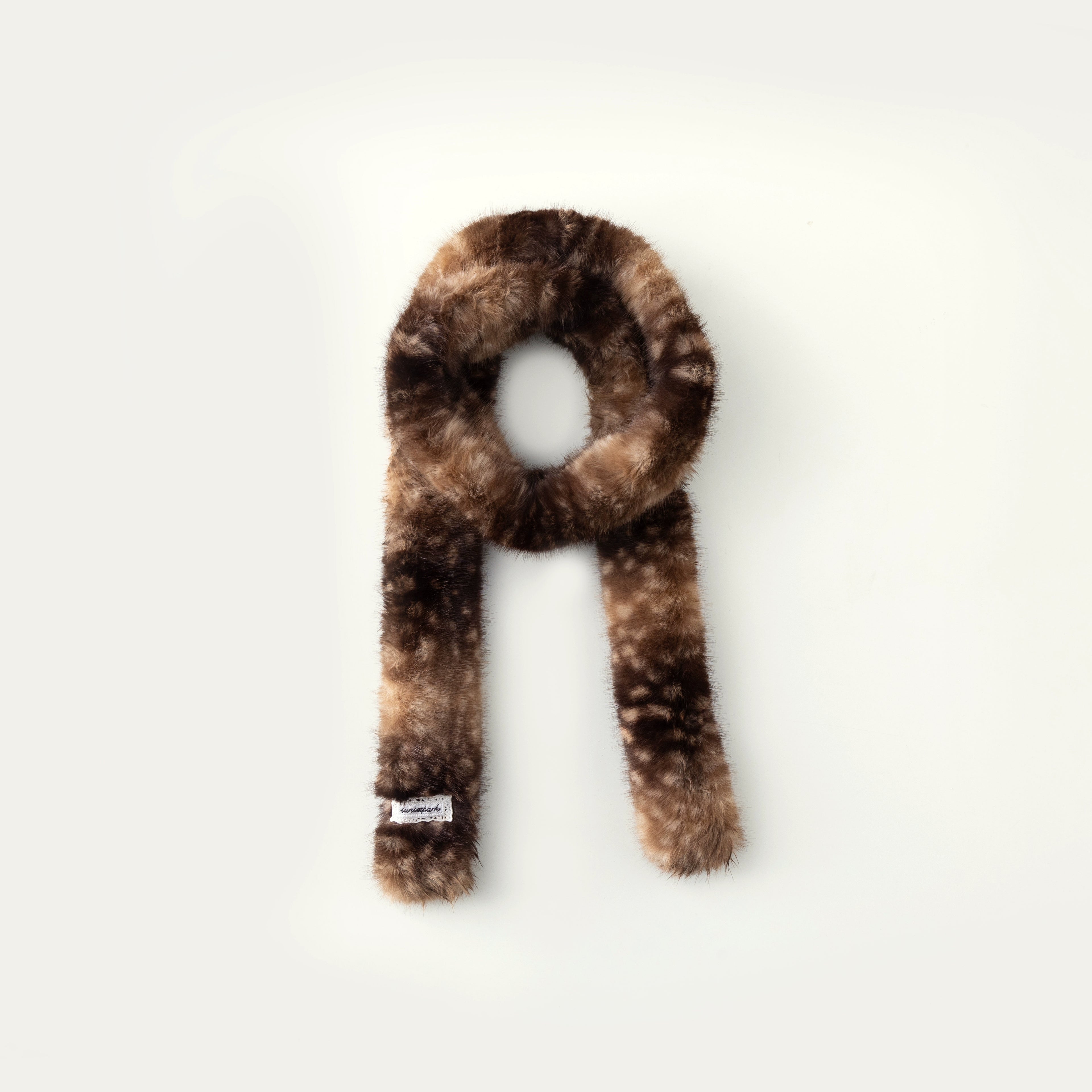 Fuzzy Bambi-Inspired Faux Fur Scarf