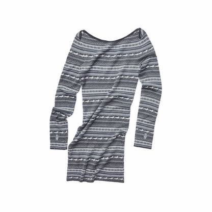 Fair Isle Off-Shoulder Jacquard Knit Dress