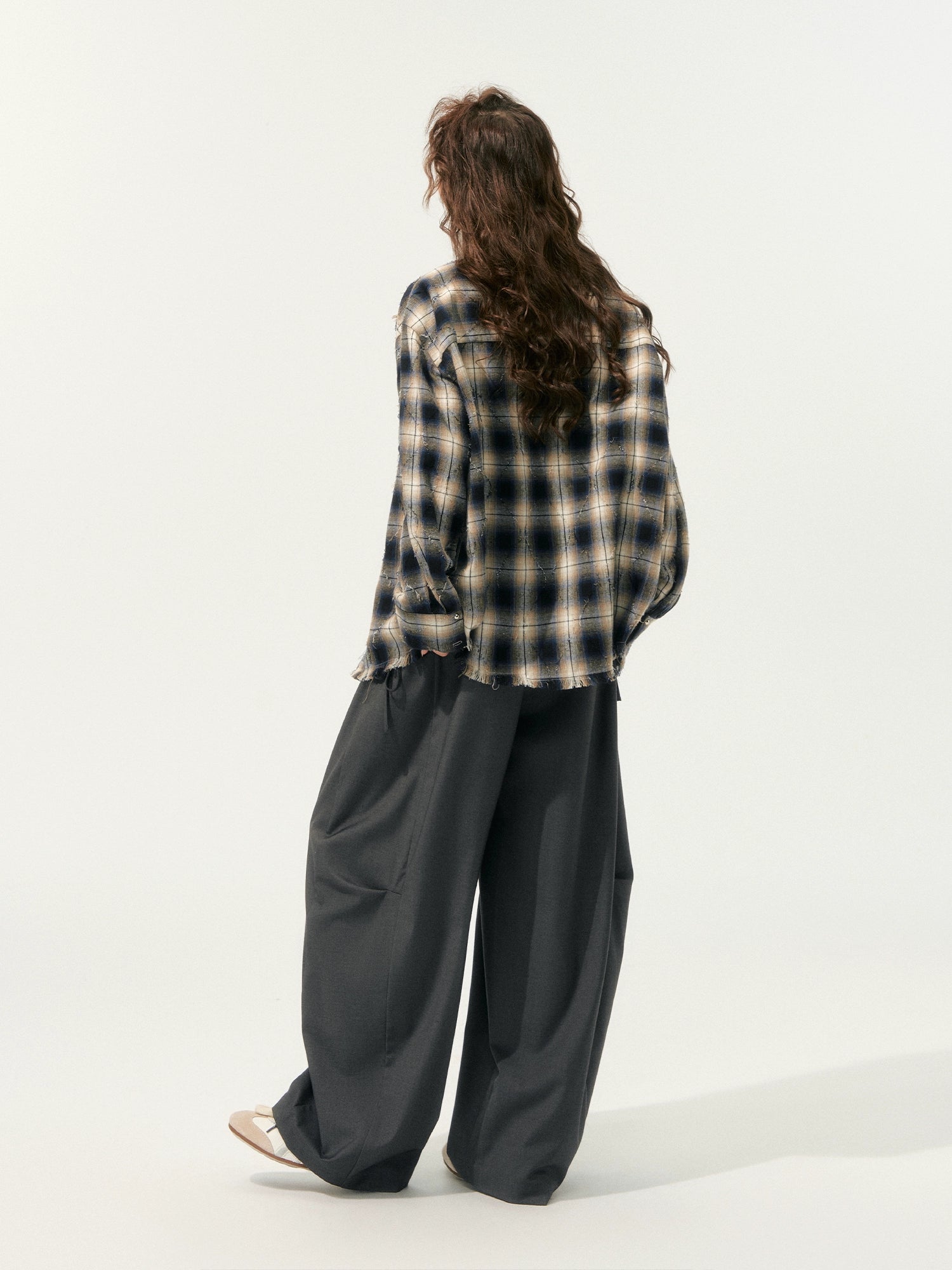 Retro Tassel Checkered Shirt - CHINASQUAD