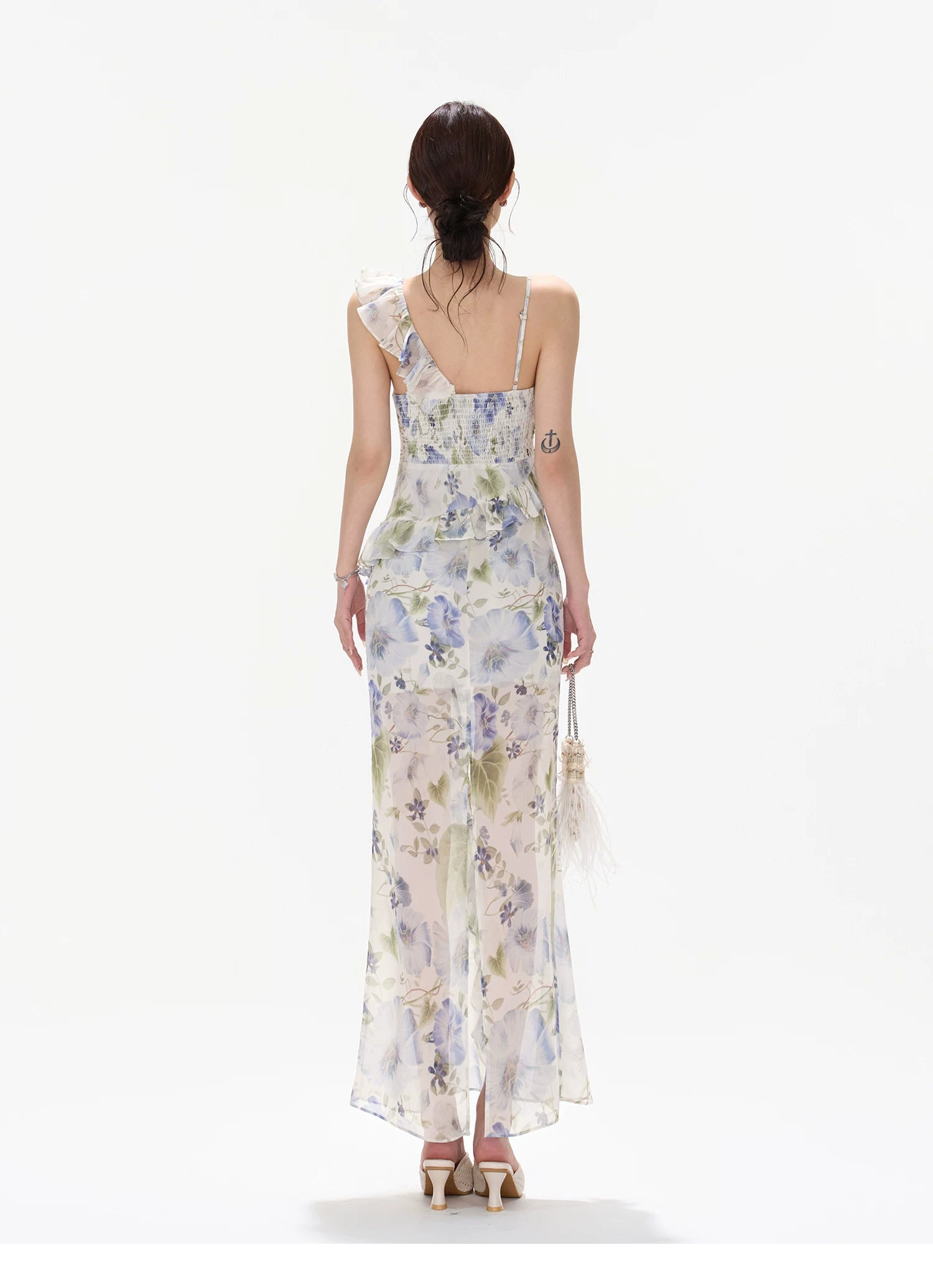 Morning Glory Dream Ruffle Chiffon Maxi Dress