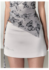 Pink & Silver A-line Mini Skirt - CHINASQUAD