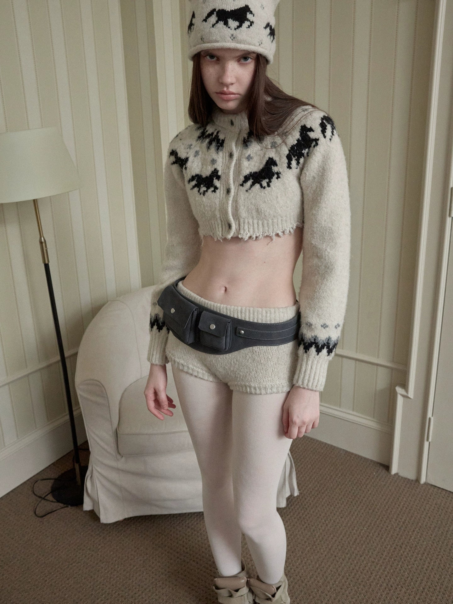 Vintage Suede Multi-Pocket Utility Waist Bag