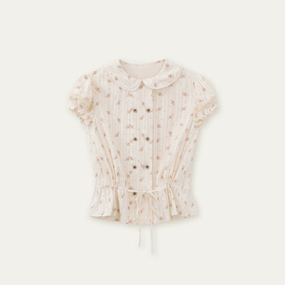 Vintage Plaid Floral Girl Two-Piece Set