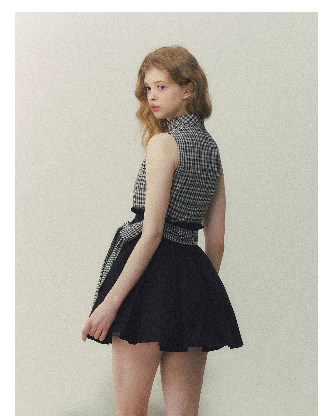 Princess Diary Checkered Puff Dress