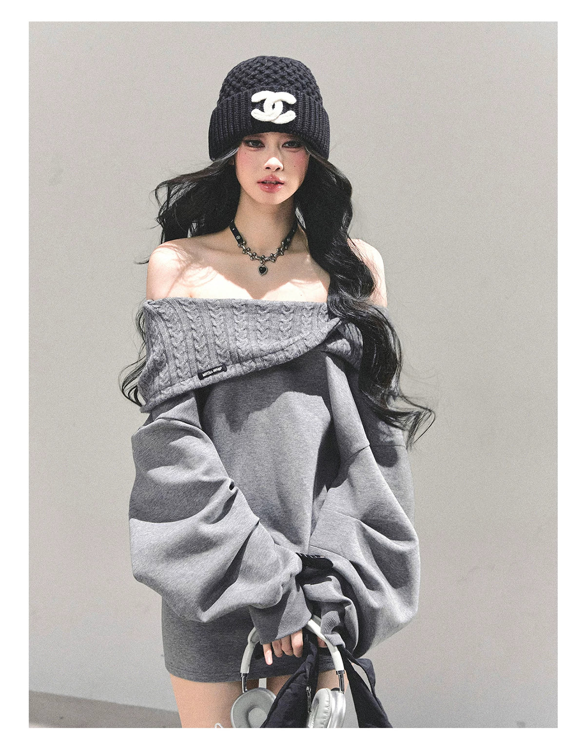 Two-Piece Oversized Hooded Sweatshirt