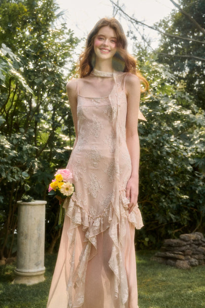 Pink Cloud Lace Fairy Dress