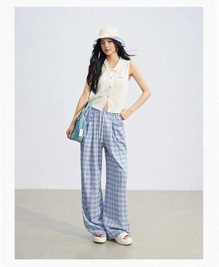Cooling Touch Sleeveless Polo Knit Cardigan