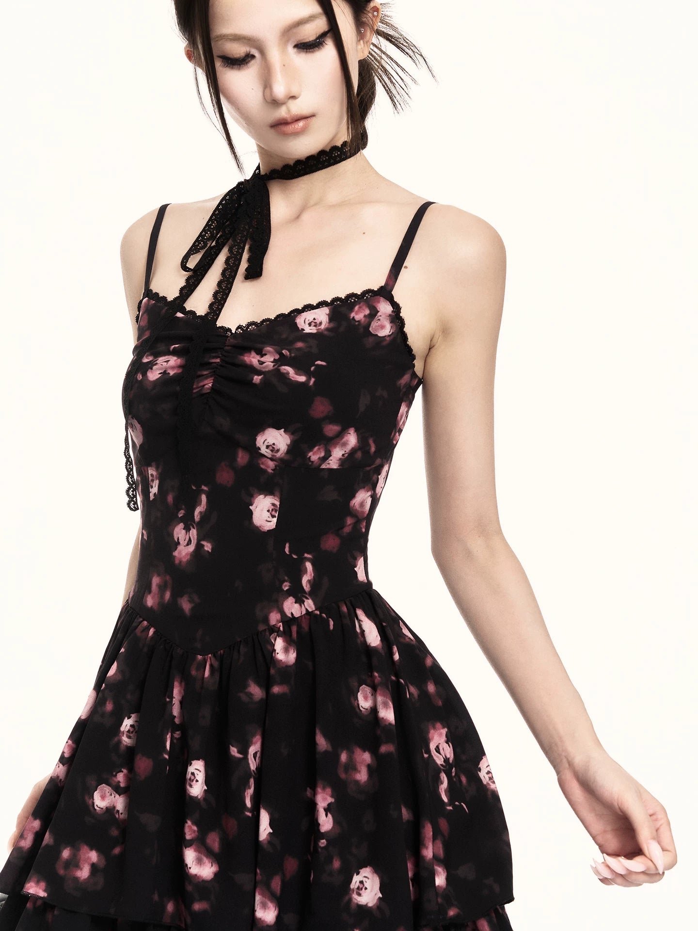 Romantic Floral Tiered Maxi Dress