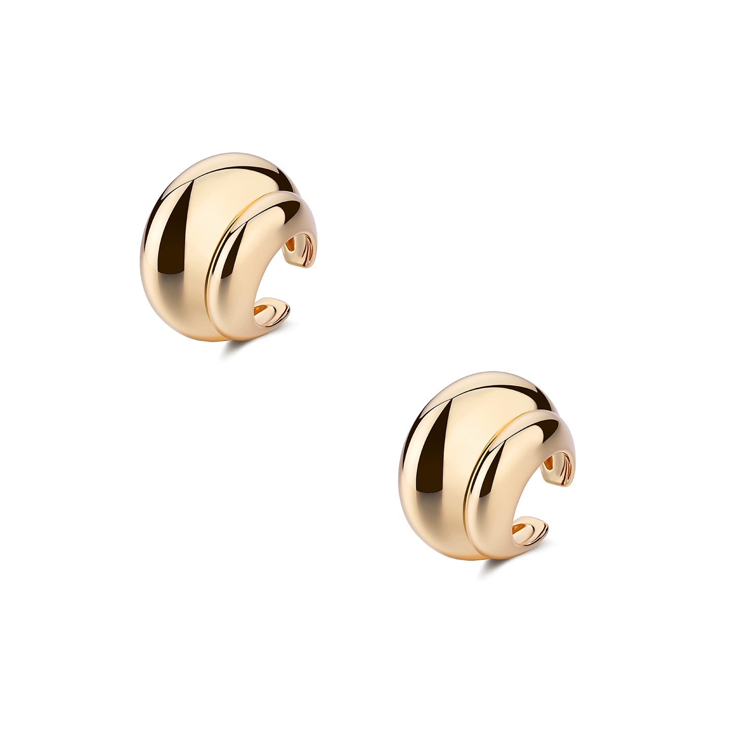 Reshaped Romance Dual-Layer Metal Hoop Earrings