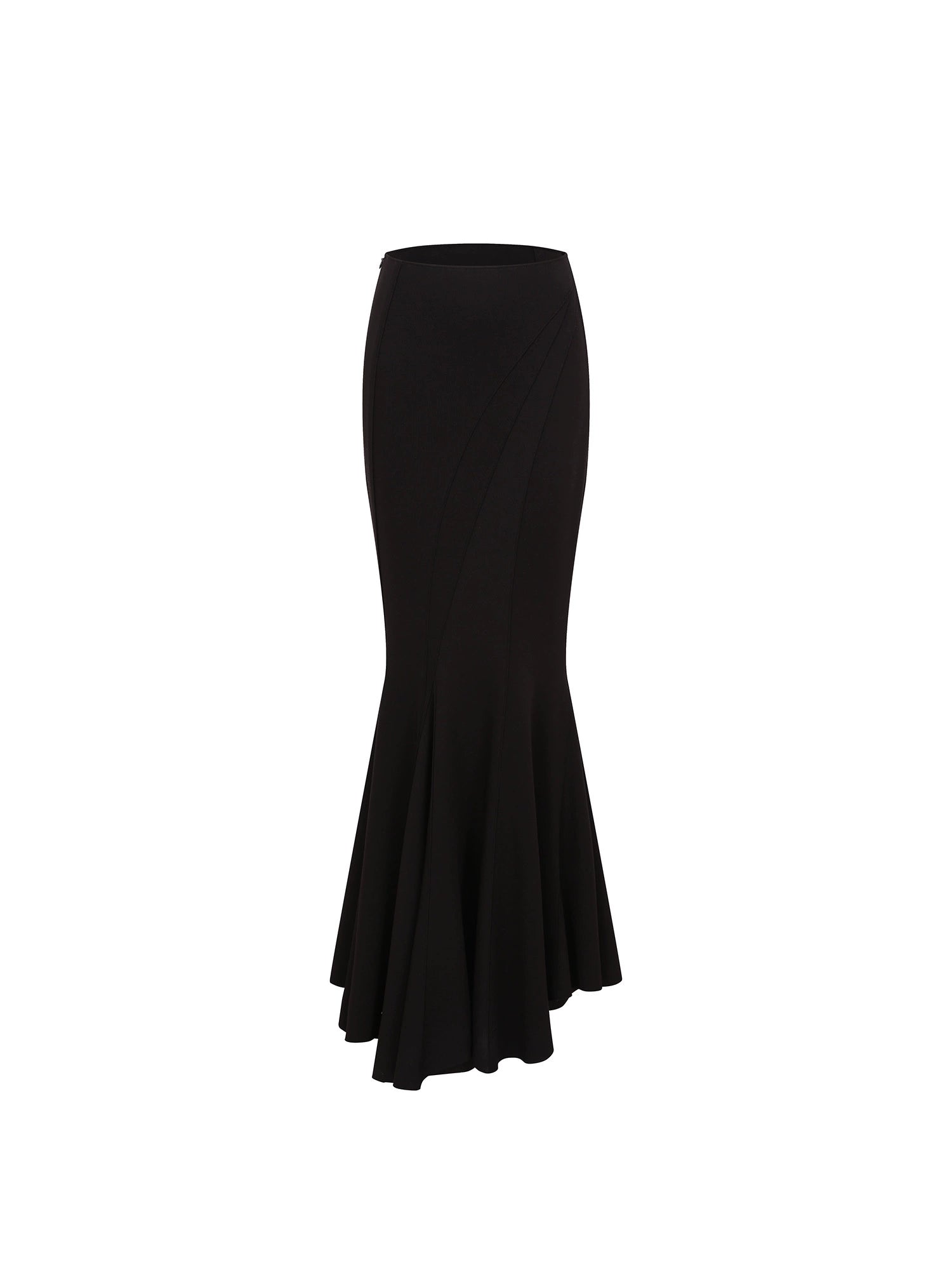 Black Slim Fit Mermaid Skirt