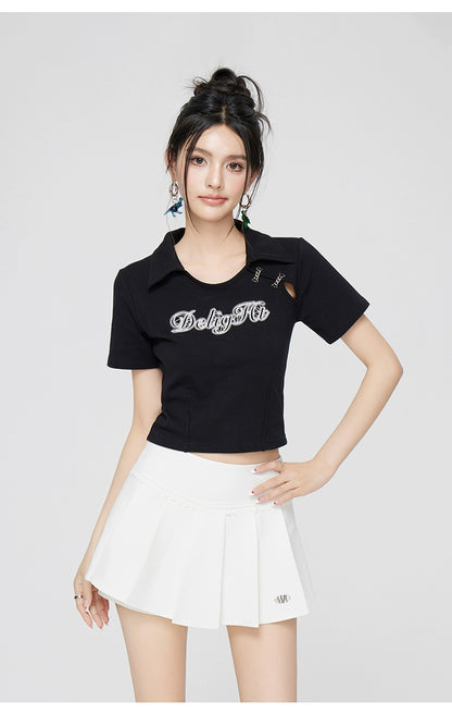 Polo Collar Embroidered T-shirt - CHINASQUAD