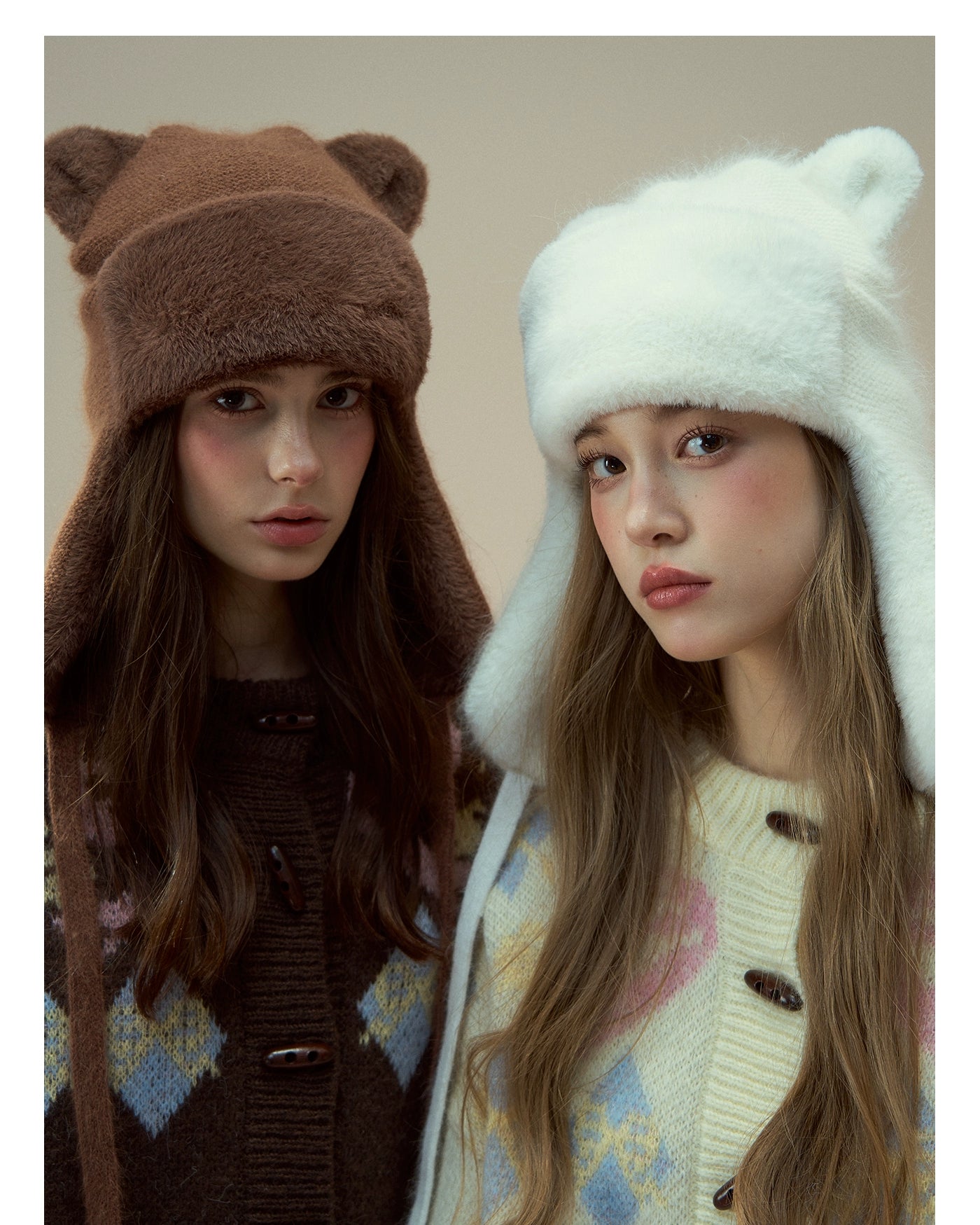 Teddy Earflap Angora-Blend Plush Hat