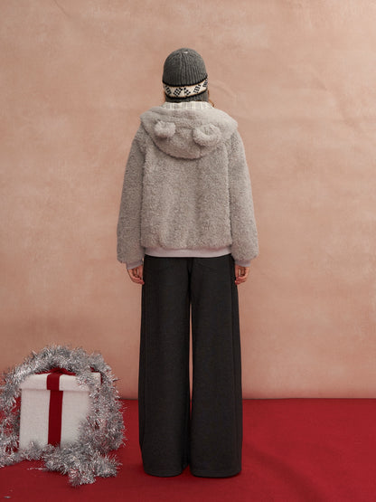 Reversible Hooded Sherpa Jacket