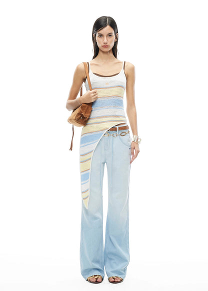 Marfi Striped Spliced Camisole
