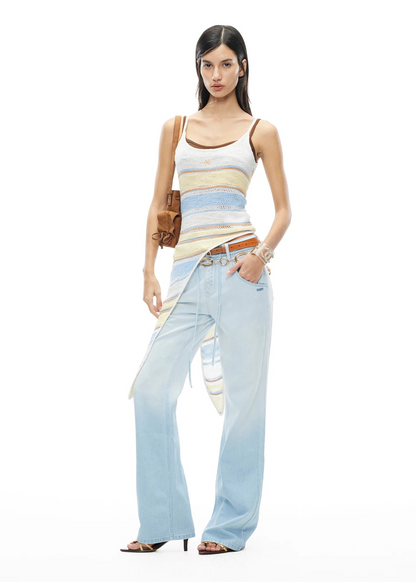 Marfi Striped Spliced Camisole