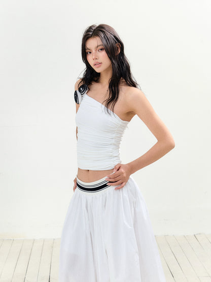 Rose Off-Shoulder Strapless Vest