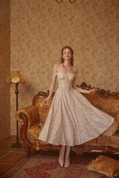 French Heiress Lace Corset Slip Dress