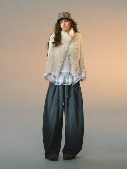Plaid Patchwork Sherpa Reversible Vest