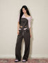 Gray Color-Block Tie Top - CHINASQUAD