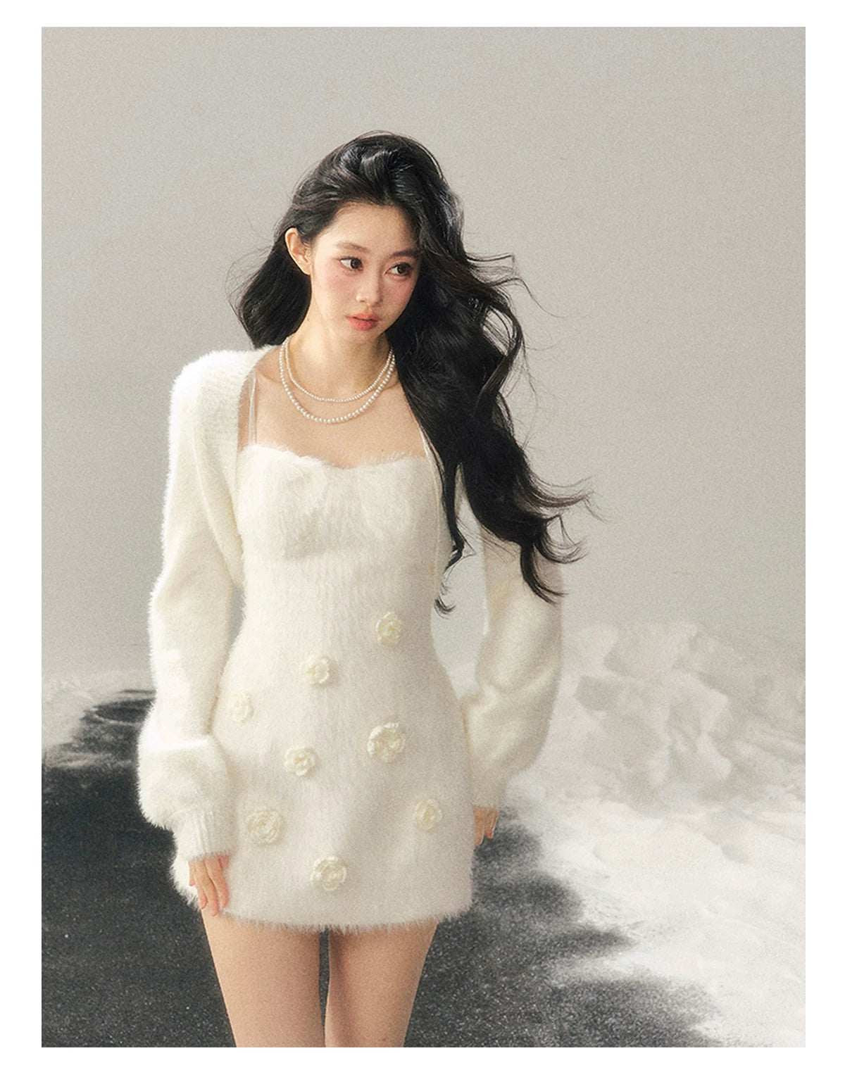 French Cropped Knit Cardigan