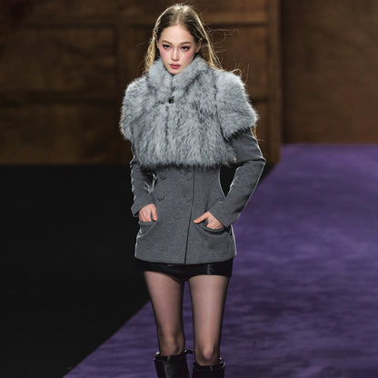 Faux Fur Cropped Jacket