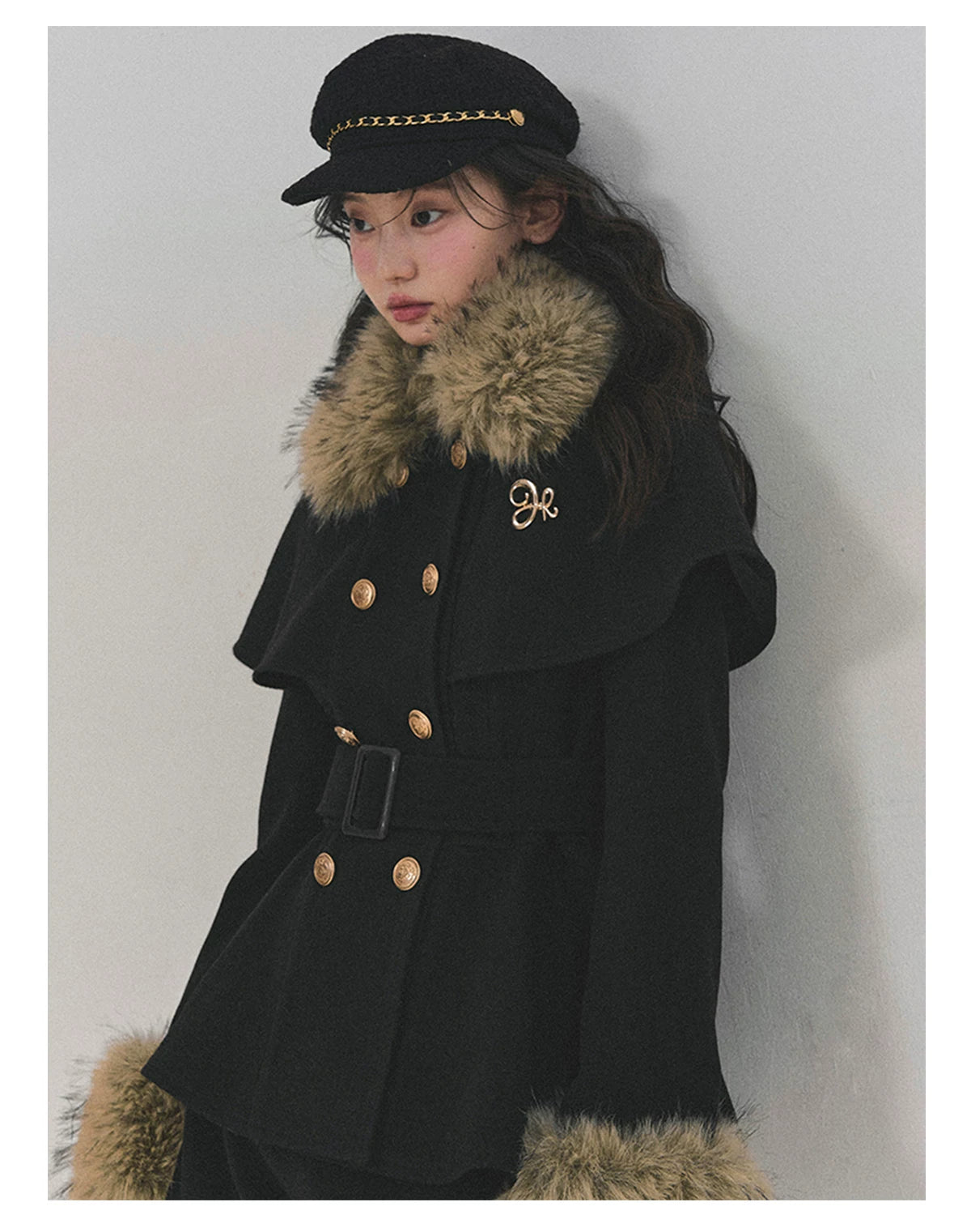 Two-Piece Winter Jacket &amp; Mini Skirt Set