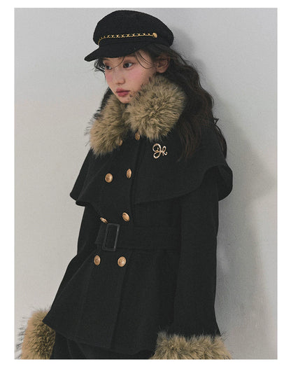 Two-Piece Winter Jacket &amp; Mini Skirt Set