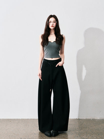 Contrast Lace Trim Slim-Fit Camisole