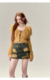 Fringe Knit Sweater - CHINASQUAD