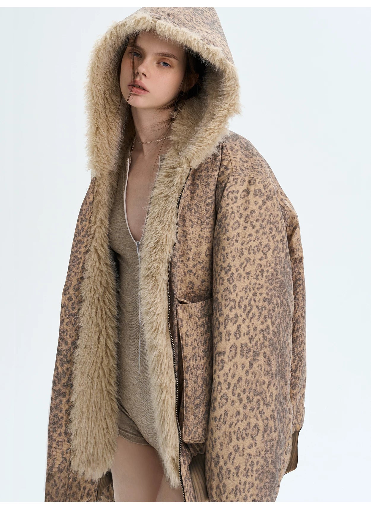 Eco Faux-Fur Hooded Jacket