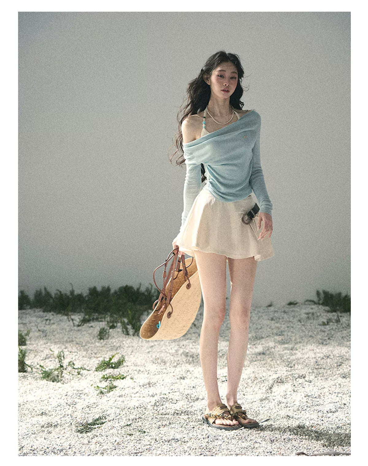 Sugar Frost Off-Shoulder Top