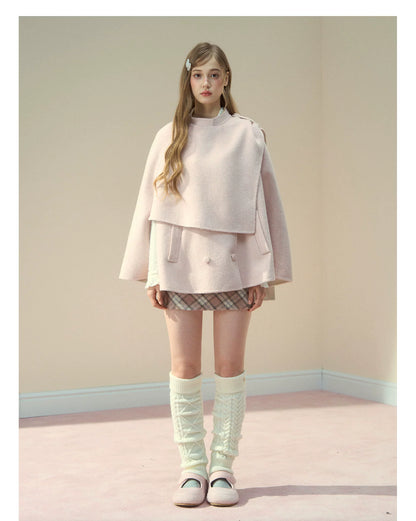 Wool Plaid A-Line Skirt - CHINASQUAD