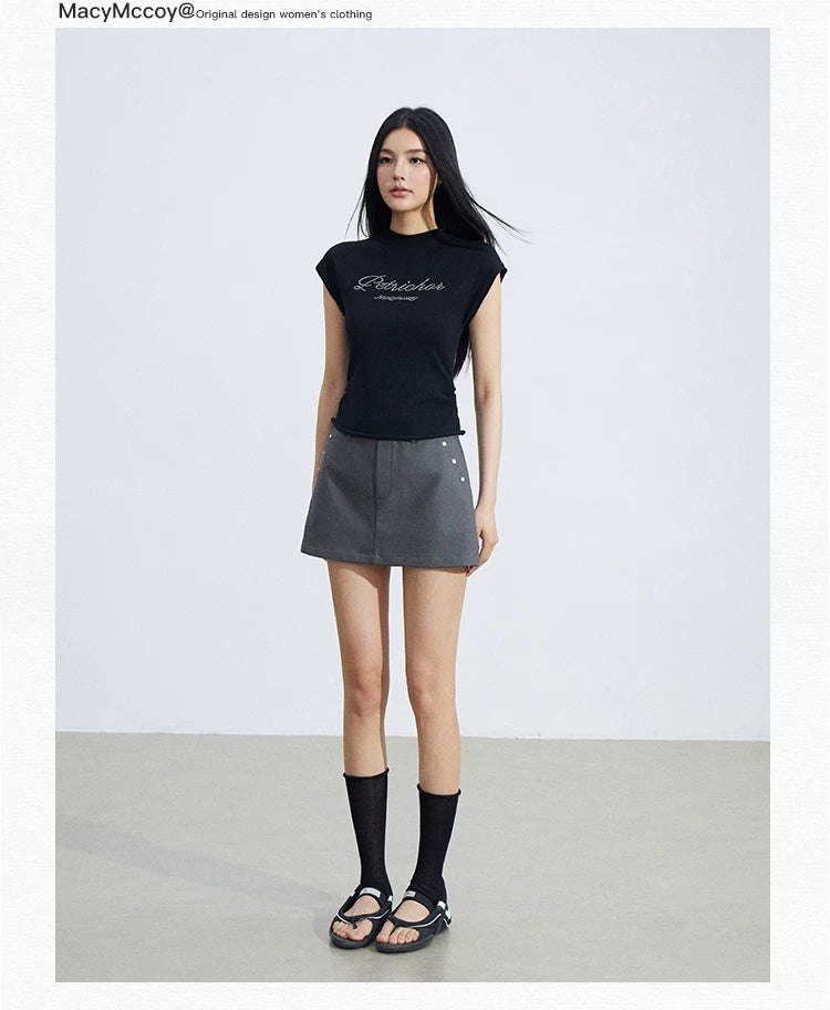 Soft Sculpt Rolled-Edge Sleeveless Knit Top