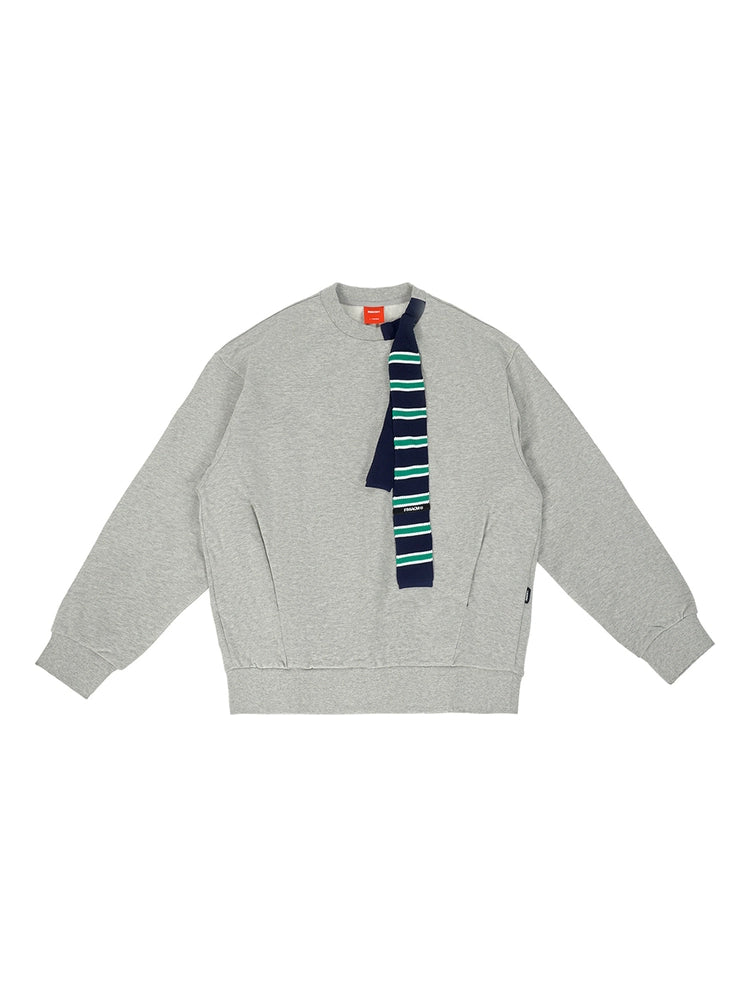 Fake Tie Spliced Sweatshirt - CHINASQUAD