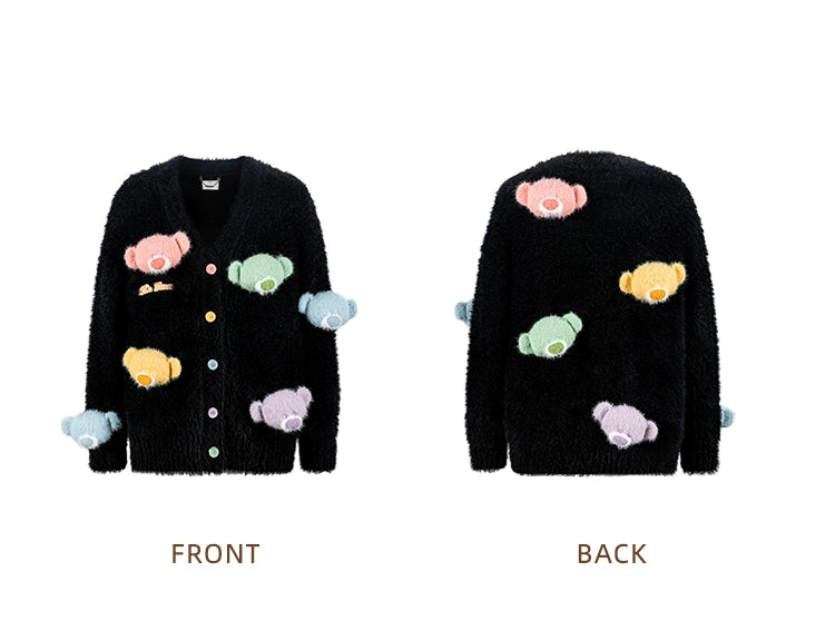 Doozoo Pastel Bear Cardigan