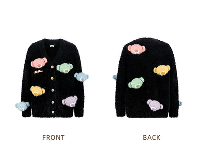 Doozoo Pastel Bear Cardigan