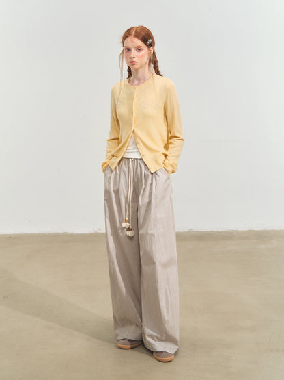 Loose Casual Wide-Leg Scimitar Pants