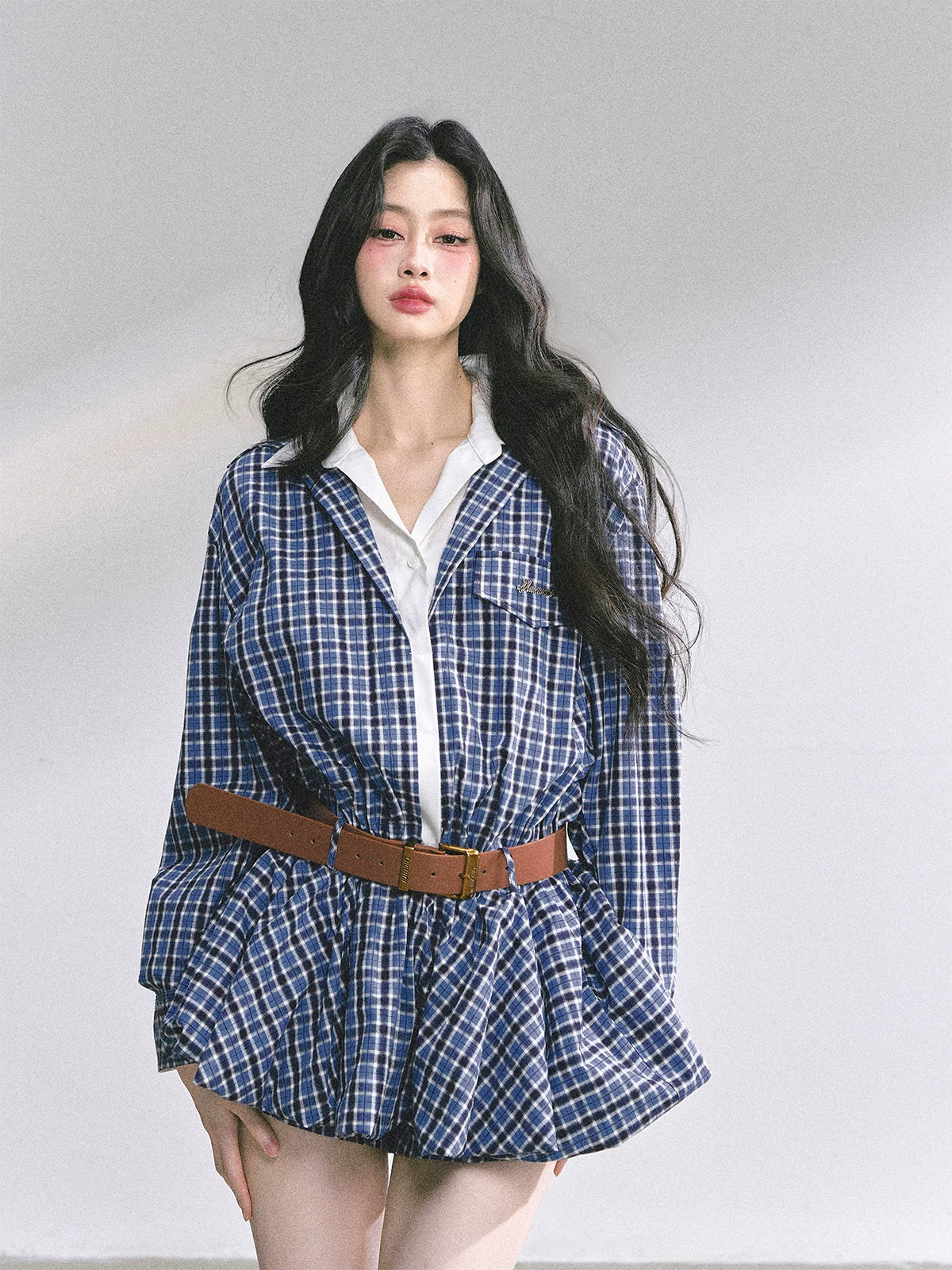 Hepburn-Style Bubble Hem Mini Dress